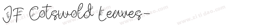 JF Cotswold Leaves字体转换